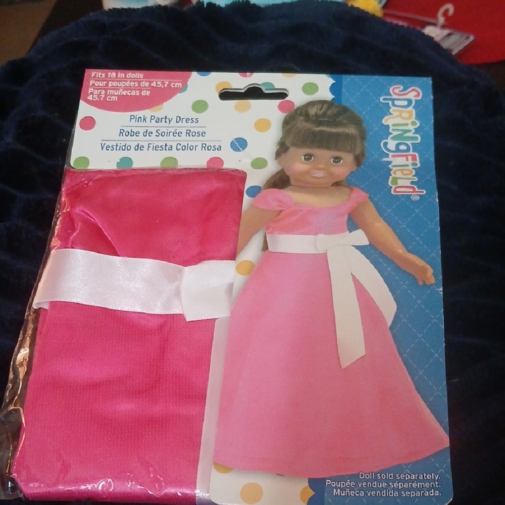 Pink Party Dress for Dolls
